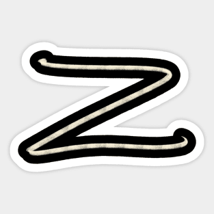 Hand Drawn Letter Z Sticker